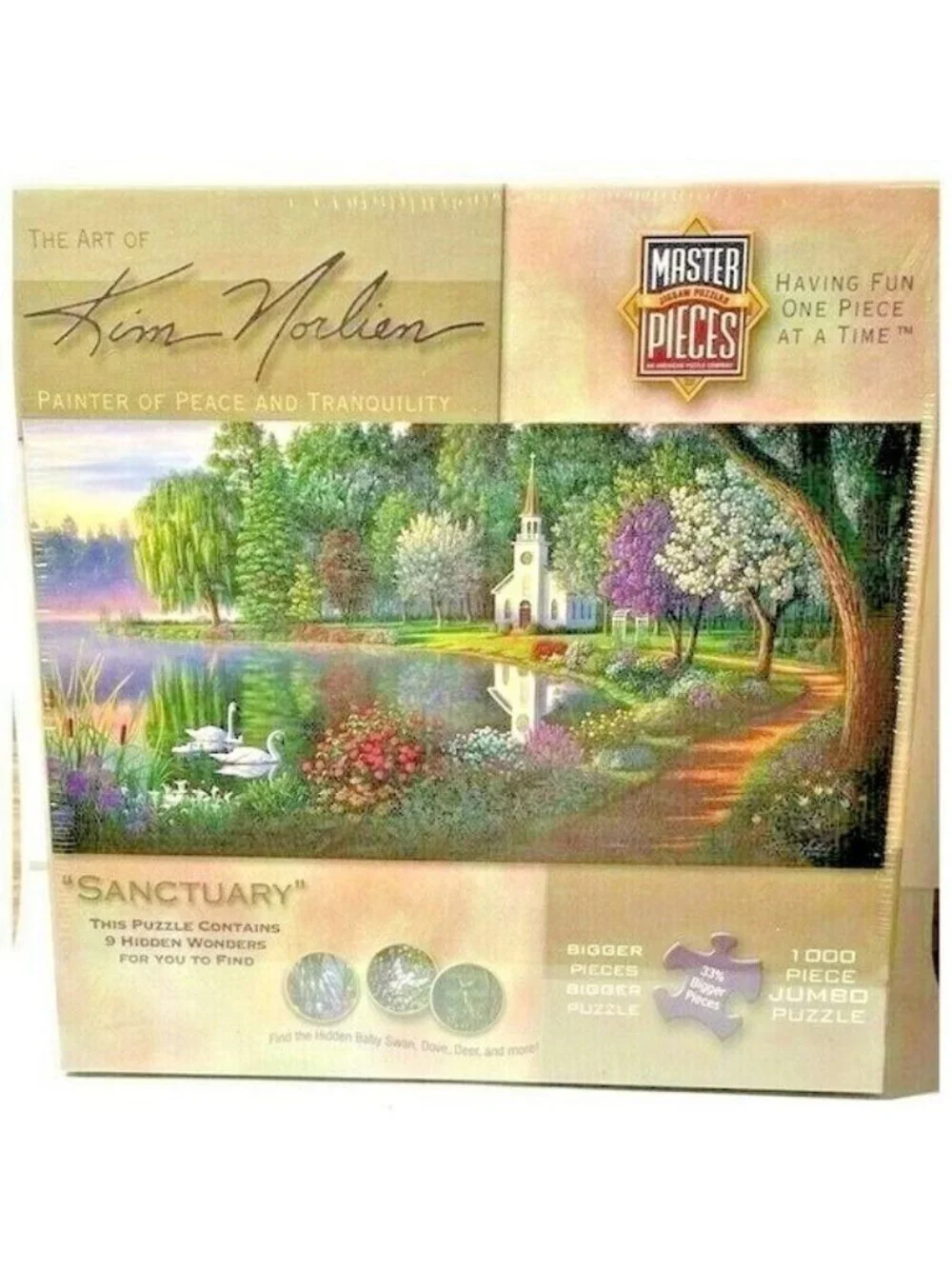 Puzzle MasterPiece Kim Norlien Sanctuary 1000 Pc Jumbo Jigsaw Hidden Object New